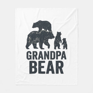 Manta Polar Camiseta del oso de la familia del abuelo Oso Grab