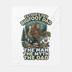 Manta Polar Camiseta Día del Padre Bigfoot Papá Fuerte Silenci