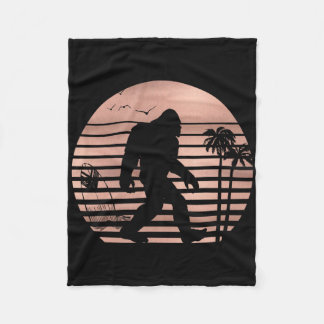 Manta Polar Camiseta divertida de Bigfoot Surfing para ropa de