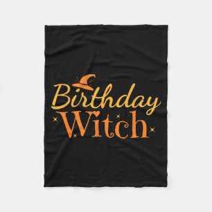 Manta Polar Camiseta divertida de bruja de cumpleaños de Hallo