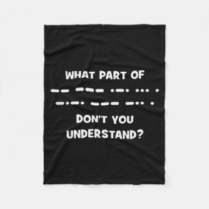 Manta Polar Camiseta divertida de código Morse regalo de radio