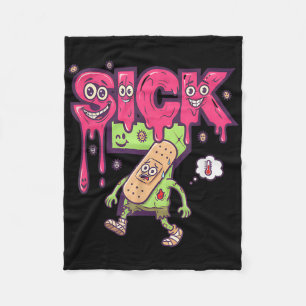 Manta Polar Camiseta divertida de meme enfermo siete seis siet