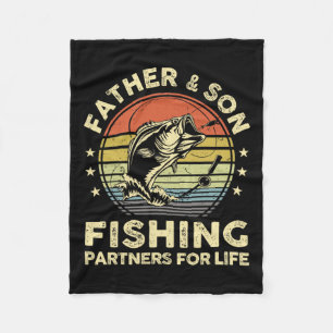 Manta Polar Camiseta divertida de pesca Padre Hijo coincidente