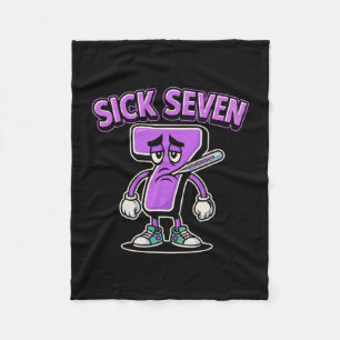 Manta Polar Camiseta divertida del meme de los siete enfermos