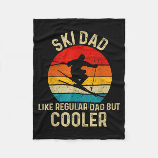 Manta Polar Camiseta divertida para papá esquiador regalo para