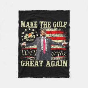 Manta Polar Camiseta Divertida Trump Haz Que El Golfo Sea Gran