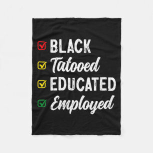 Manta Polar Camiseta Empleado Educado Tatuado Historia Negra