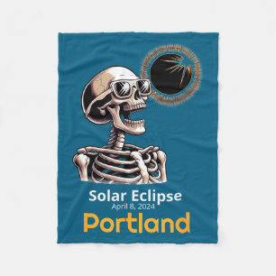 Manta Polar Camiseta Esqueleto Eclipse Solar Portland Indiana