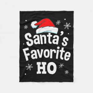 Manta Polar Camiseta favorita de Santa navideño, travieso adul