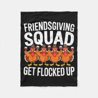 Manta Polar Camiseta Friendsgiving Squad Get Flocked Up Hombre