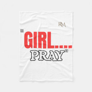 Manta Polar Camiseta Girl Pray Camiseta Cristiana Basada en