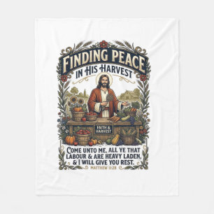 Manta Polar Camiseta gráfica de comida hecha a mano Jesus Farm