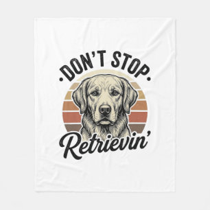Manta Polar Camiseta Gráfica de Grabado Vintage de Perro Retri