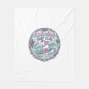 Manta Polar Camiseta Gráfica del Club de Surf de Unicornio Jug