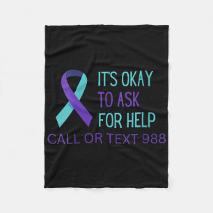 Manta Polar Camiseta Línea de Prevención del Suicidio de Mujer