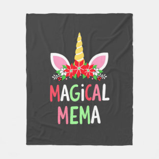 Manta Polar Camiseta mágica de Navidad de Mema Unicornio Camis