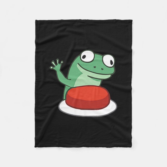 Manta Polar Camiseta meme de Lizard Button divertida.png (Anverso)