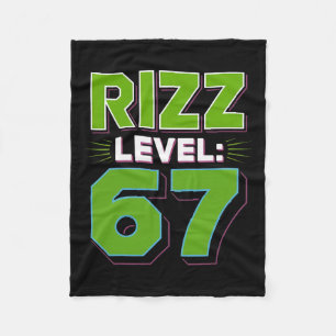 Manta Polar Camiseta Meme Nivel Rizz 67 Tendencia Juvenil Seis
