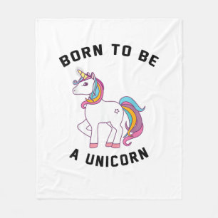 Manta Polar Camiseta Nacida para Ser un Unicornio_ Vintage Bon