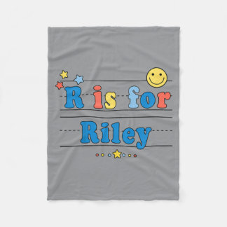 Manta Polar Camiseta Nombre Riley Niños Alfabeto R Es Para Ril