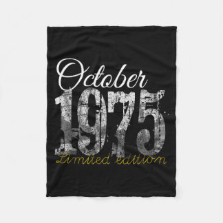 Manta Polar Camiseta Octubre 1975 50 años Camiseta 1975 Cumple