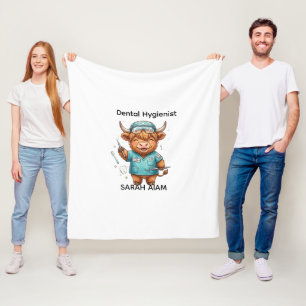 Manta Polar Camiseta personalizada de higienista dental de vac