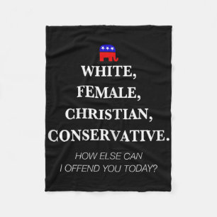Manta Polar Camiseta republicana conservadora cristiana femeni