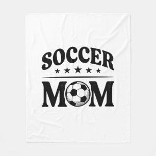 Manta Polar Camiseta Retro de Mamá de Fútbol Vector Diseño_1