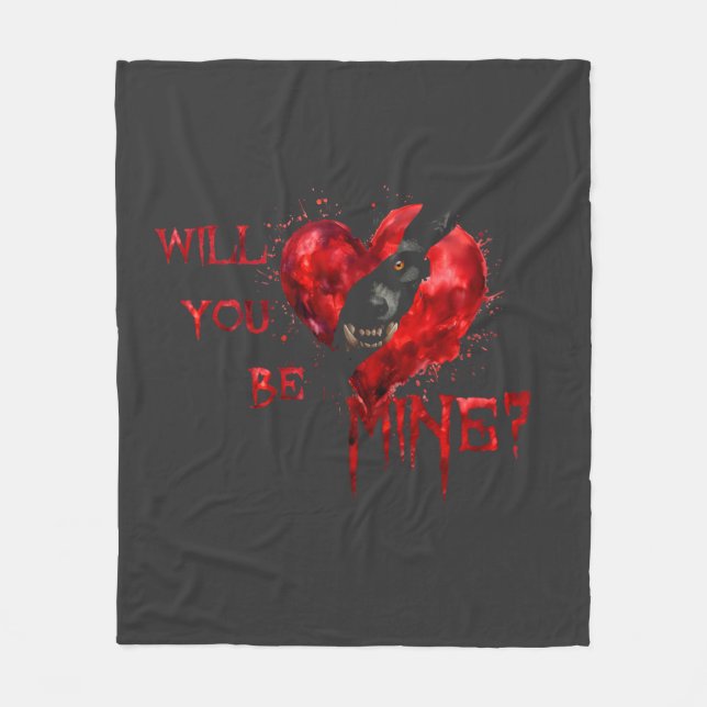 Manta Polar Camiseta Serás Mi San Valentín (Anverso)
