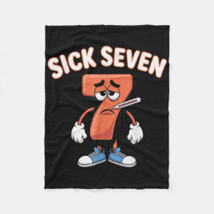 Manta Polar Camiseta Sick Seven Meme Seis Siete Divertido Jueg