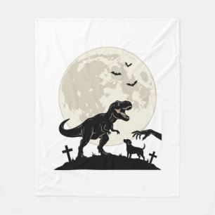 Manta Polar Camiseta Silueta Cementerio Perro Dinosaurio Bajo 