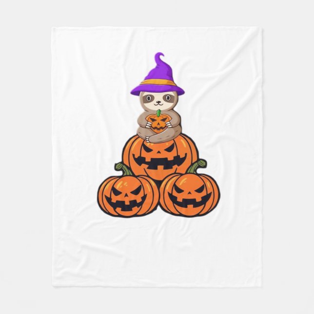 Manta Polar Camiseta Sloth Halloween Premium (Anverso)