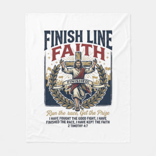 Manta Polar Camiseta Vintage de Jesús corriendo maratón Gráfic