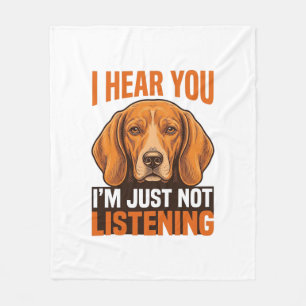 Manta Polar Camiseta Vintage Perro Divertido Te Escucho No Esc