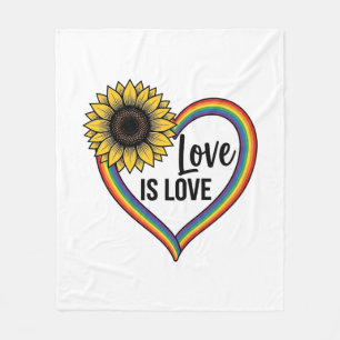 Manta Polar Camiseta Vintage Vector Corazón de Girasol Amor Es