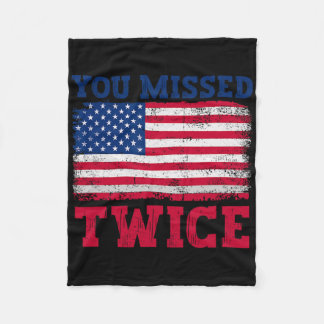 Manta Polar Camiseta You Missed Twice Bandera Vintage EEUU 45
