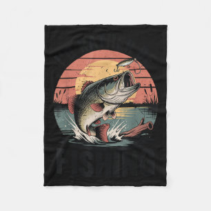 Manta Polar Camiseta Youth Me Gusta Más Pescar-chico Largemout