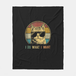 Manta Polar camisetas de gatos para hombres, Retro hago lo que
