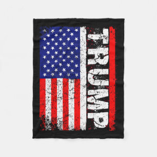 Manta Polar Camisetas De La Bandera Estadounidense De Donald T