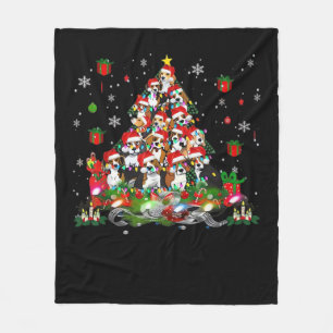 Manta Polar Camisetas Divertidas De Navidad Beagle Beagle Árbo