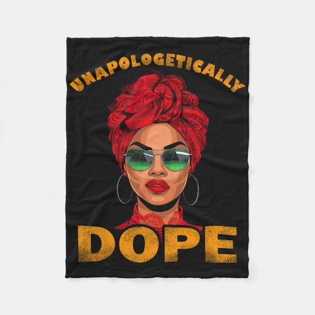 Manta Polar Camisetas Juneteenth sin disculparse Drogas Mujere (Anverso)