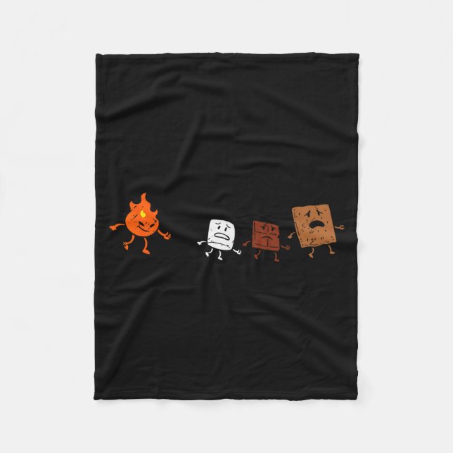 Manta Polar Camng Smores Running Fire Funny Group Hug Men Wome (Anverso)