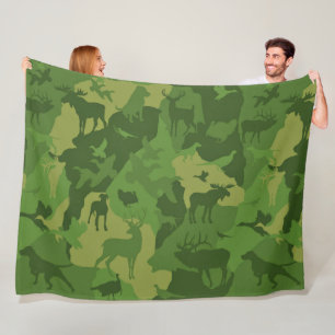 Manta Polar Camo 2/camoflauge/ciervo/alce/alce/perro de caza