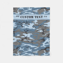 Camo azul con el texto de encargo