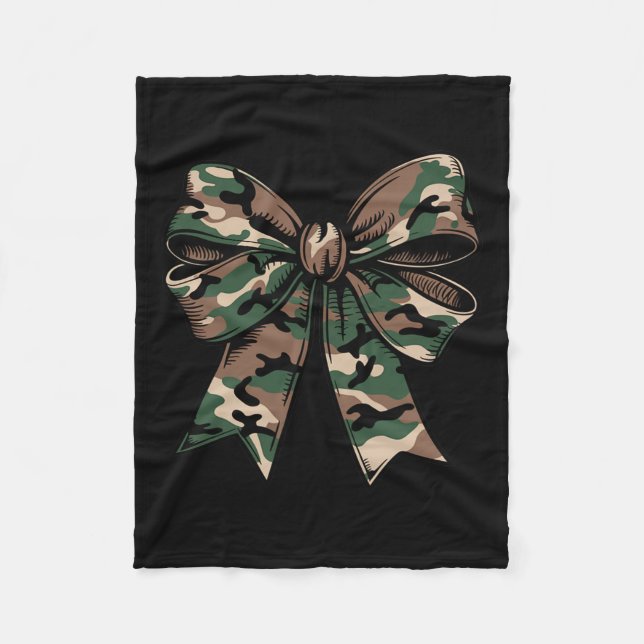 Manta Polar Camo Coquette Bow Chicas de caza de pato Deer Hu (Anverso)