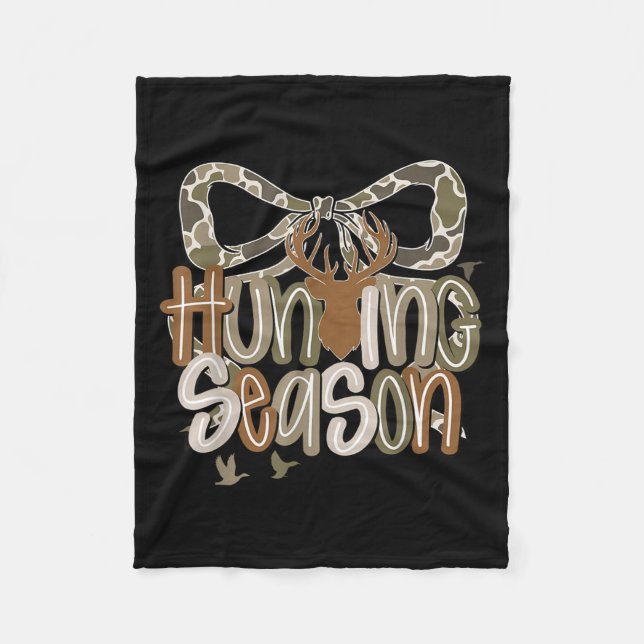 Manta Polar Camo Coquette Bow Deer Hunt Duck Hunt Caza Mujeres (Anverso)