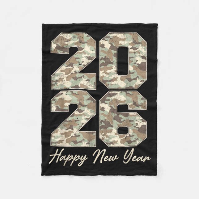 Manta Polar Camo Happy New Year Party 2026 Family Matching Cos (Anverso)