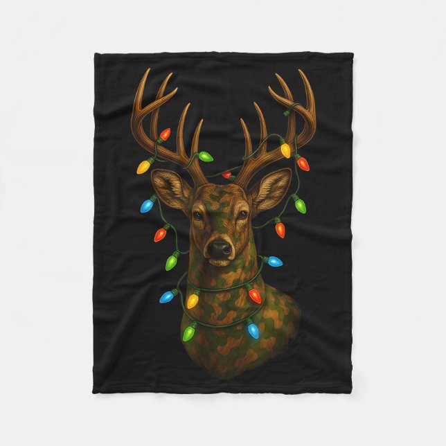 Manta Polar Camo Hunting Reindeer Deer Christmas Holiday Xmas  (Anverso)