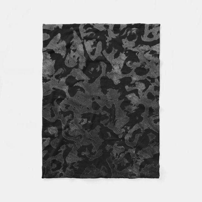 Manta Polar Camo moderno - Negro y gris oscuro - camuflaje (Anverso)