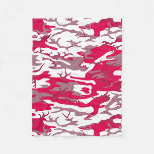 Manta Polar Camo Rojo